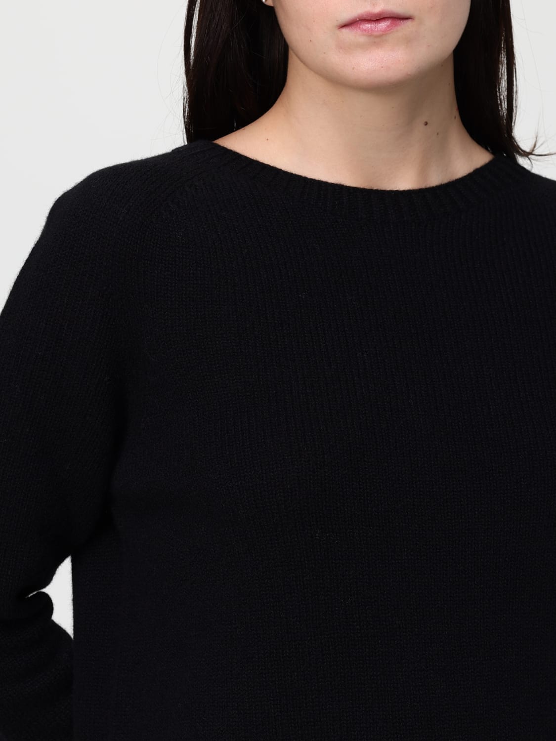 'S MAX MARA MAGLIA: Maglia a girocollo in misto lana 's Max Mara, Nero - Img 5