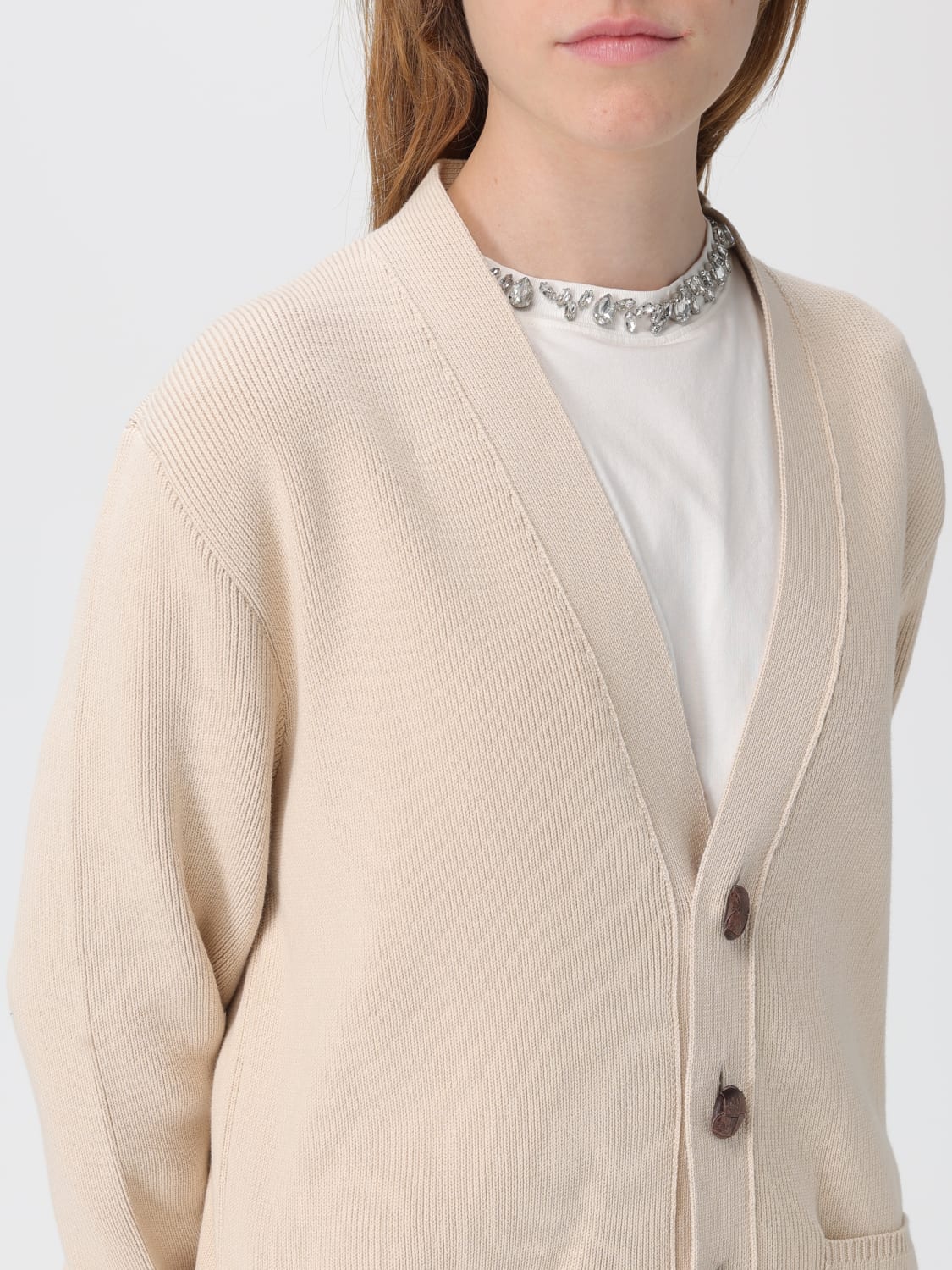 GOLDEN GOOSE SWEATER: Cardigan woman Golden Goose, Beige - Img 5