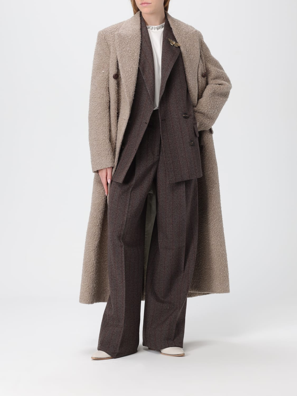 GOLDEN GOOSE COAT: Coat woman Golden Goose, Grey - Img 2