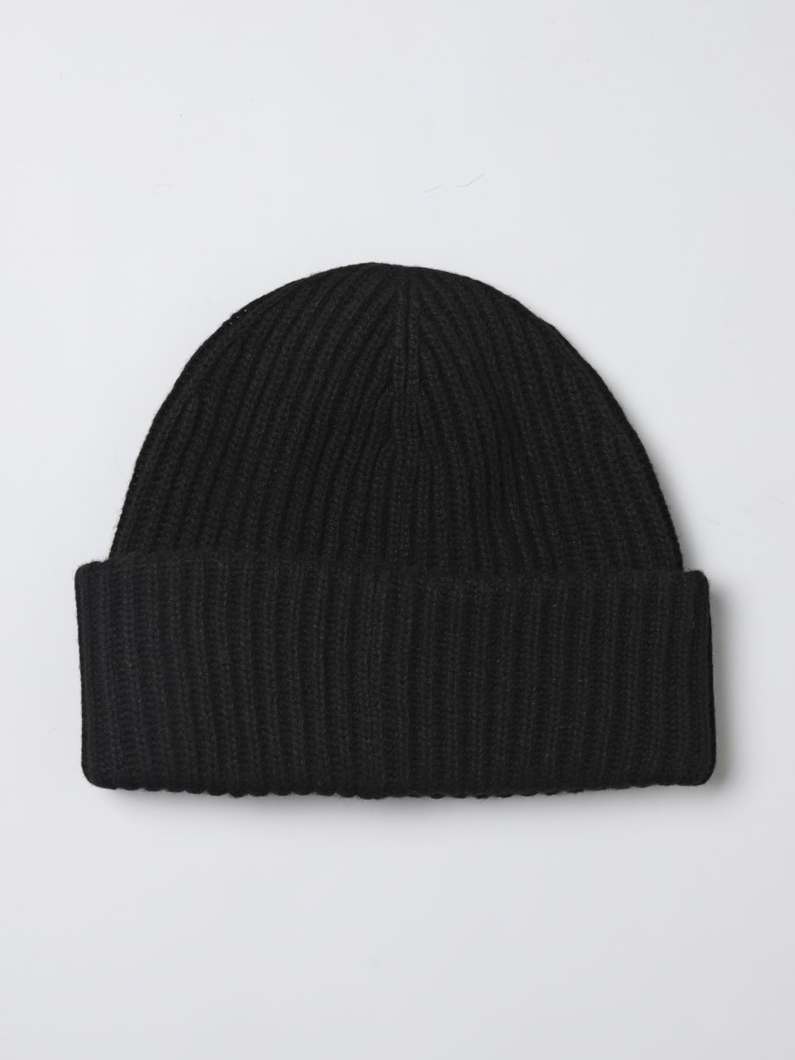 GANNI CAPPELLO: Cappello Ganni in misto lana riciclata a coste , Nero - Img 2