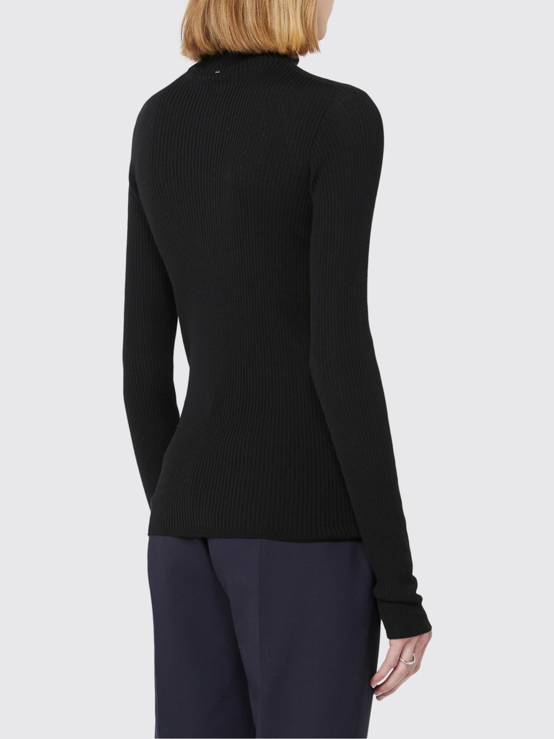 SPORTMAX TOP: Pullover Sportmax in lana a coste , Nero - Img 2