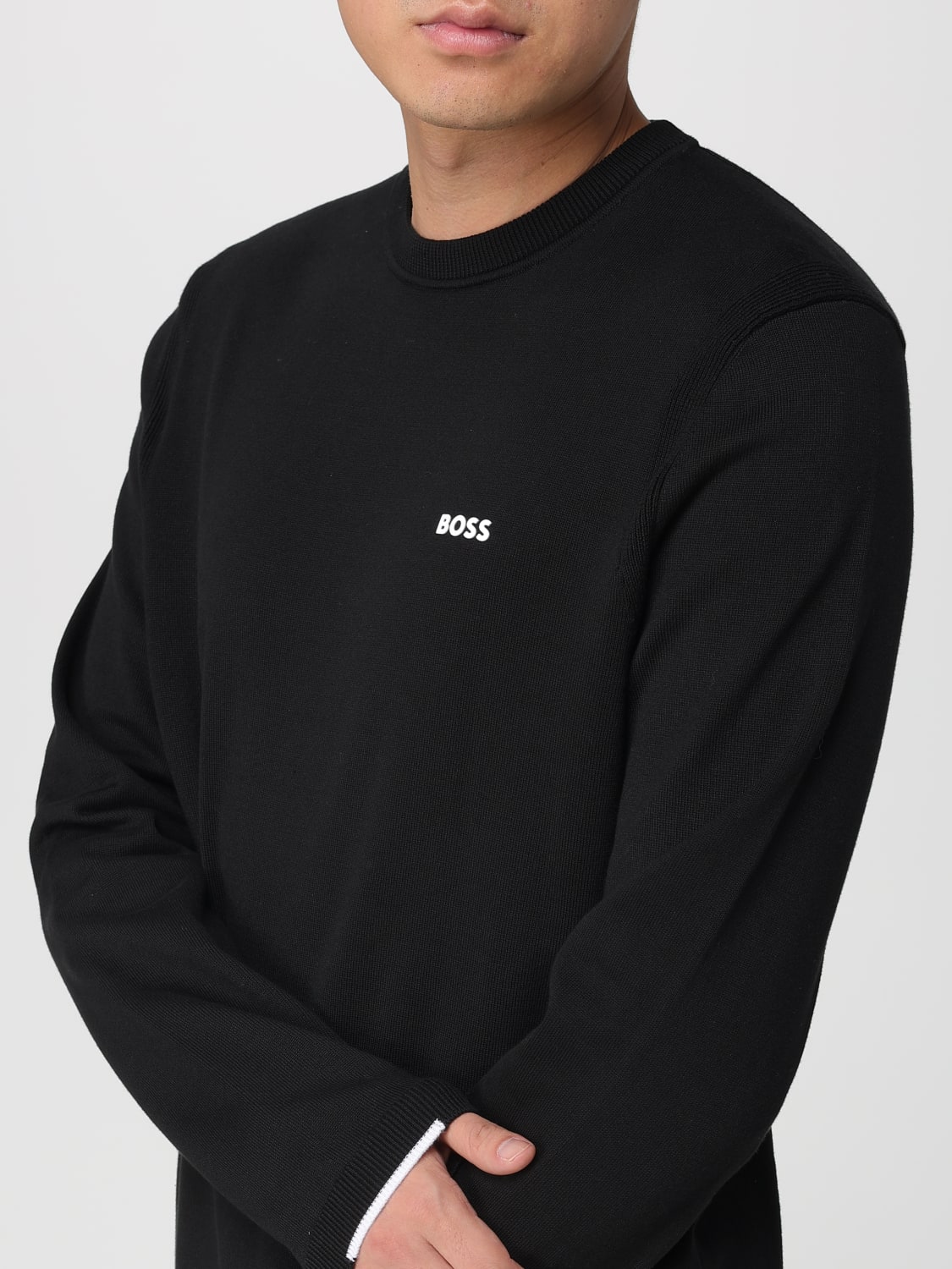 BOSS SWEATER: Sweater men Boss, Black - Img 3