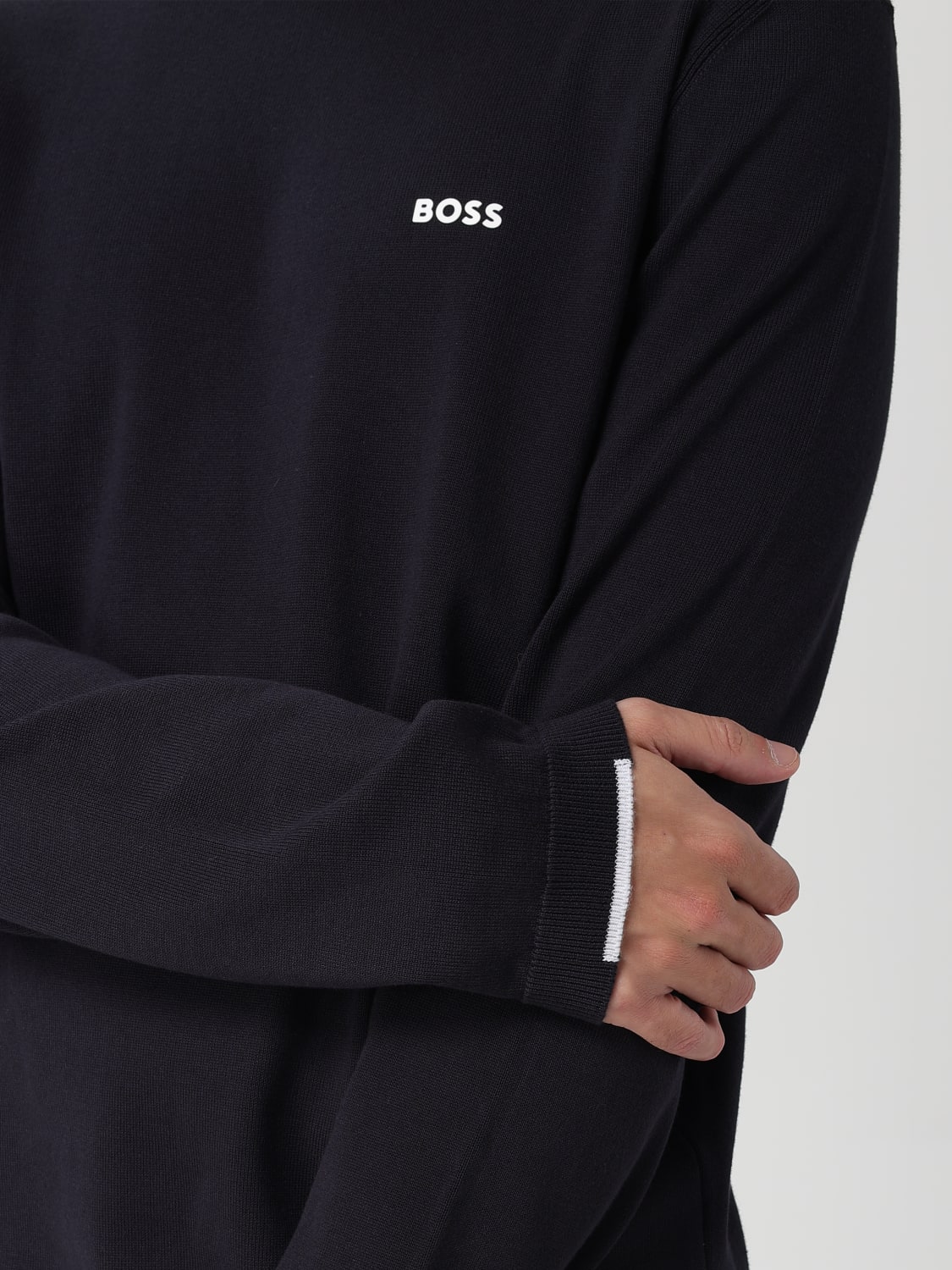 BOSS SWEATER: Sweater men Boss, Blue - Img 3