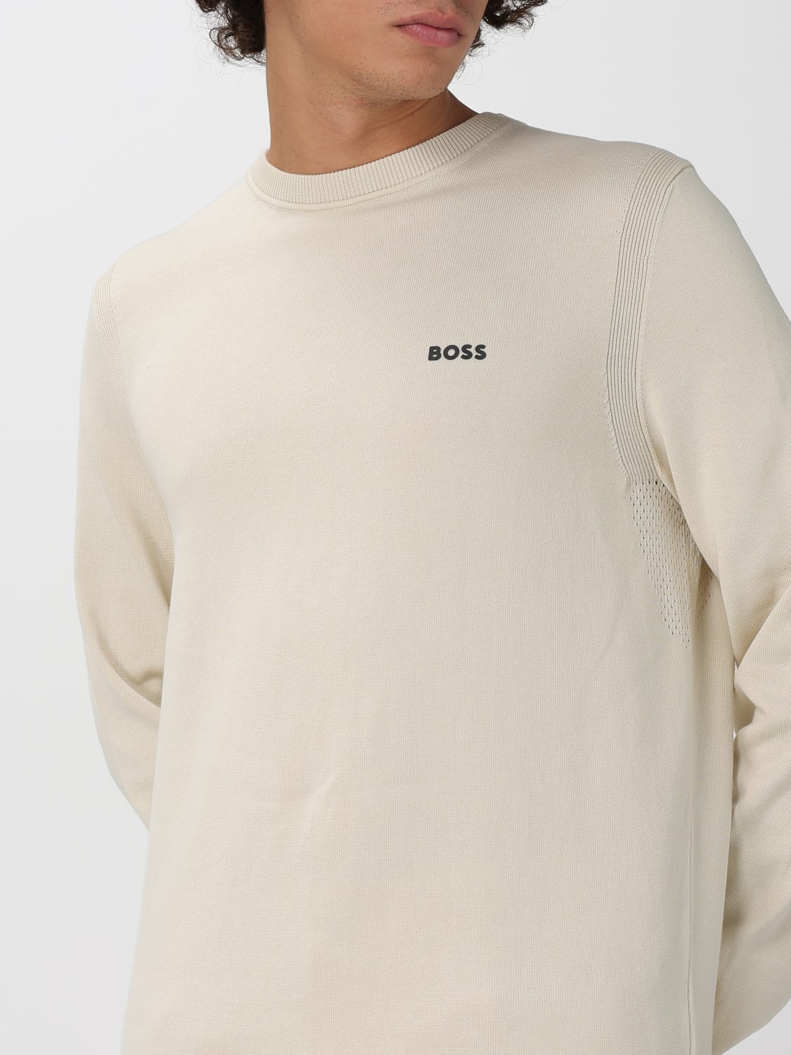 BOSS SWEATER: Sweater men Boss, Yellow Cream - Img 3