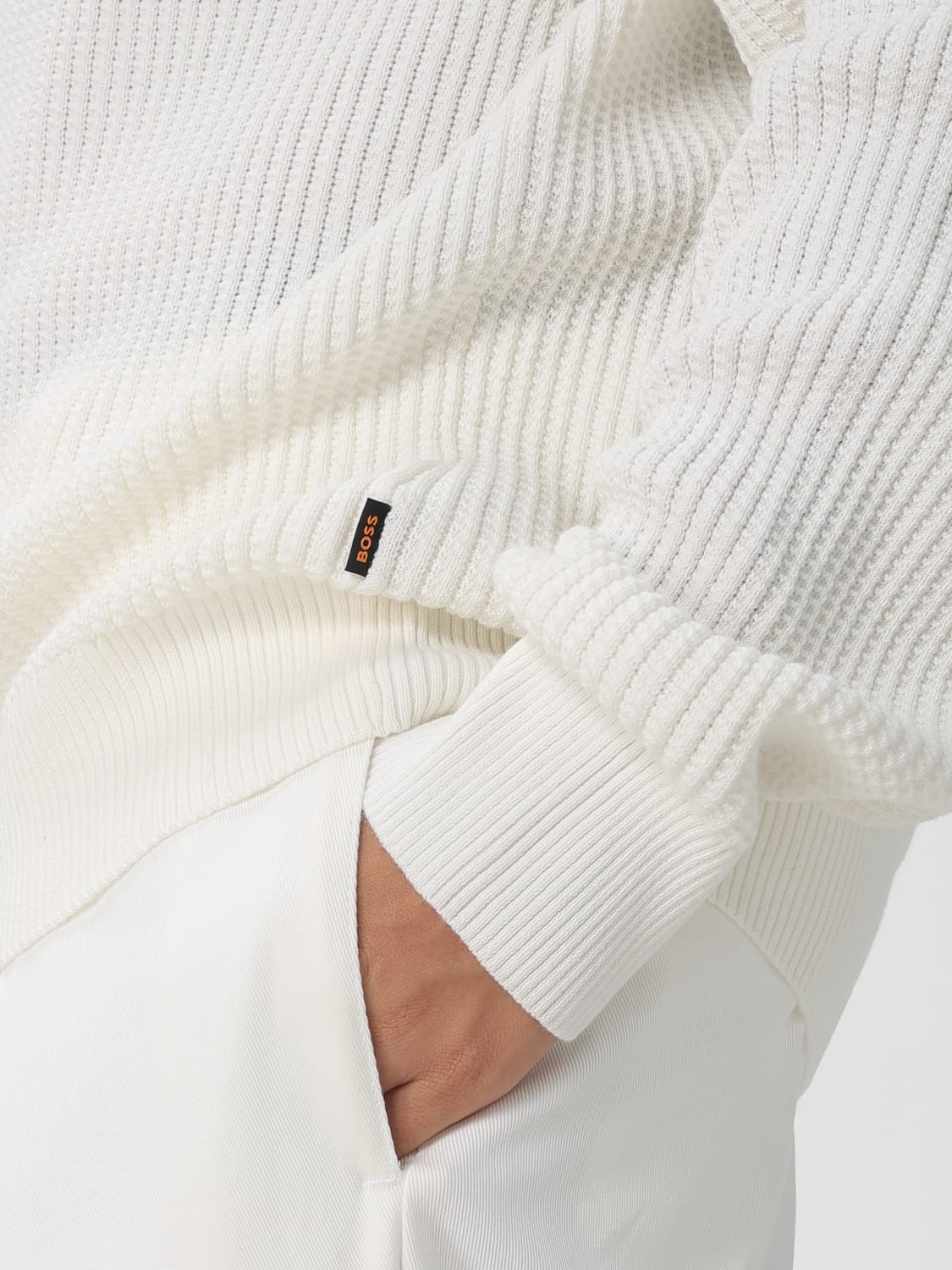 BOSS PULL: Pull homme Boss, Naturel - Img 3