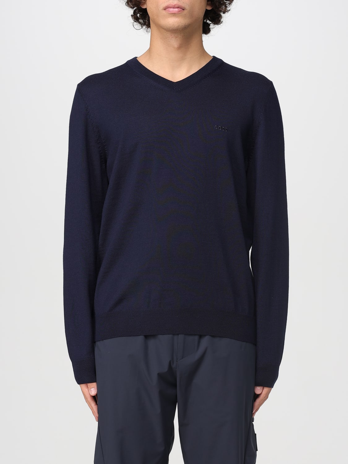 BOSS SWEATER: Sweater men Boss, Blue - Img 1