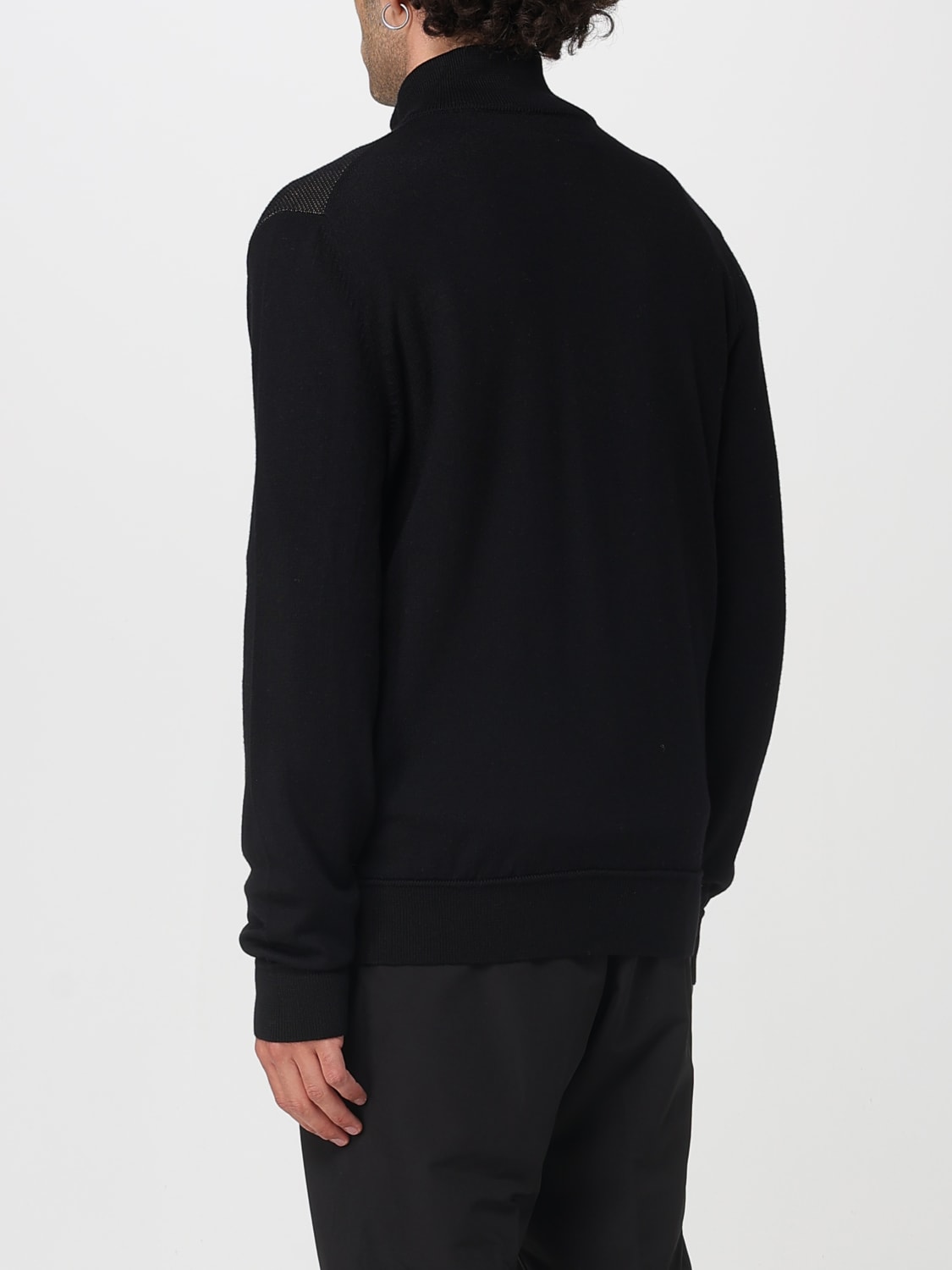 BOSS PULLOVER: Strickjacke herren Boss, Schwarz - Img 2