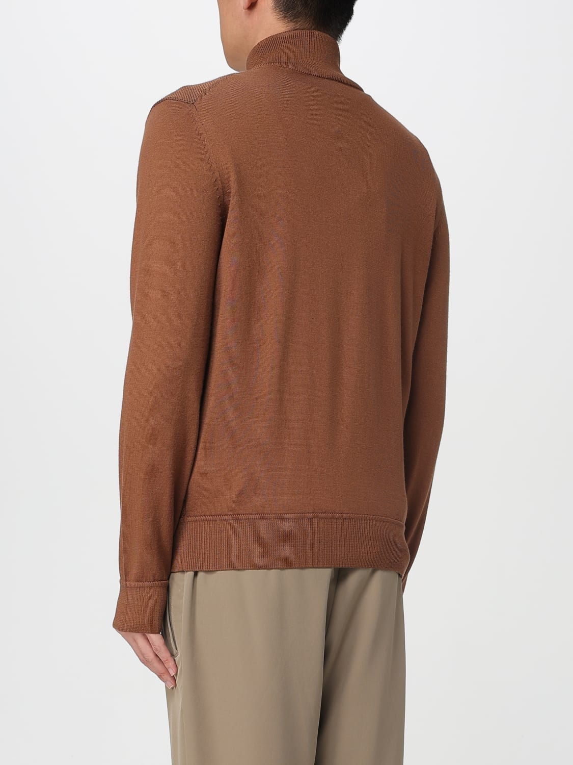 BOSS PULLOVER: Strickjacke herren Boss, Braun - Img 2