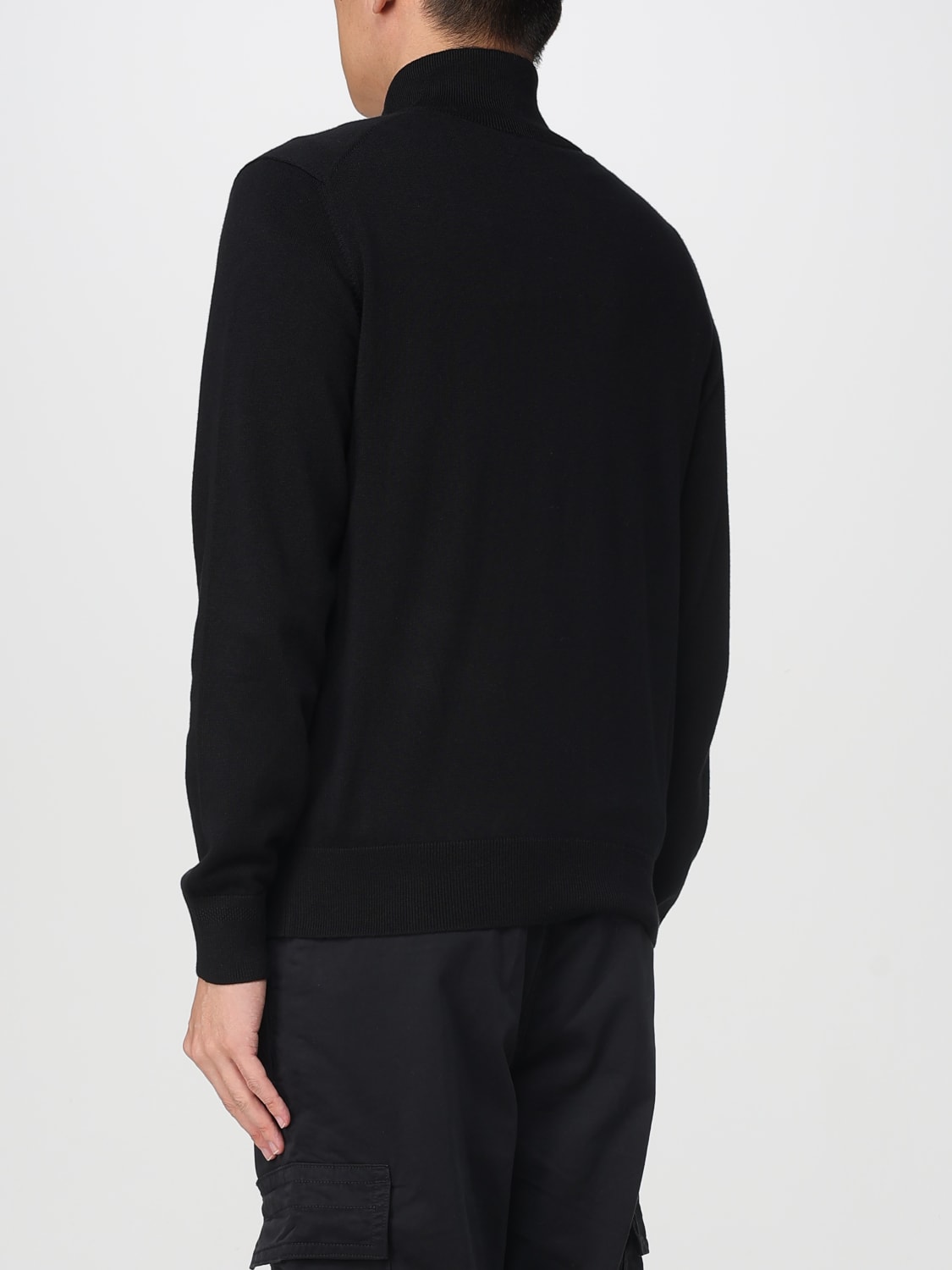 BOSS PULLOVER: Strickjacke herren Boss, Schwarz - Img 2