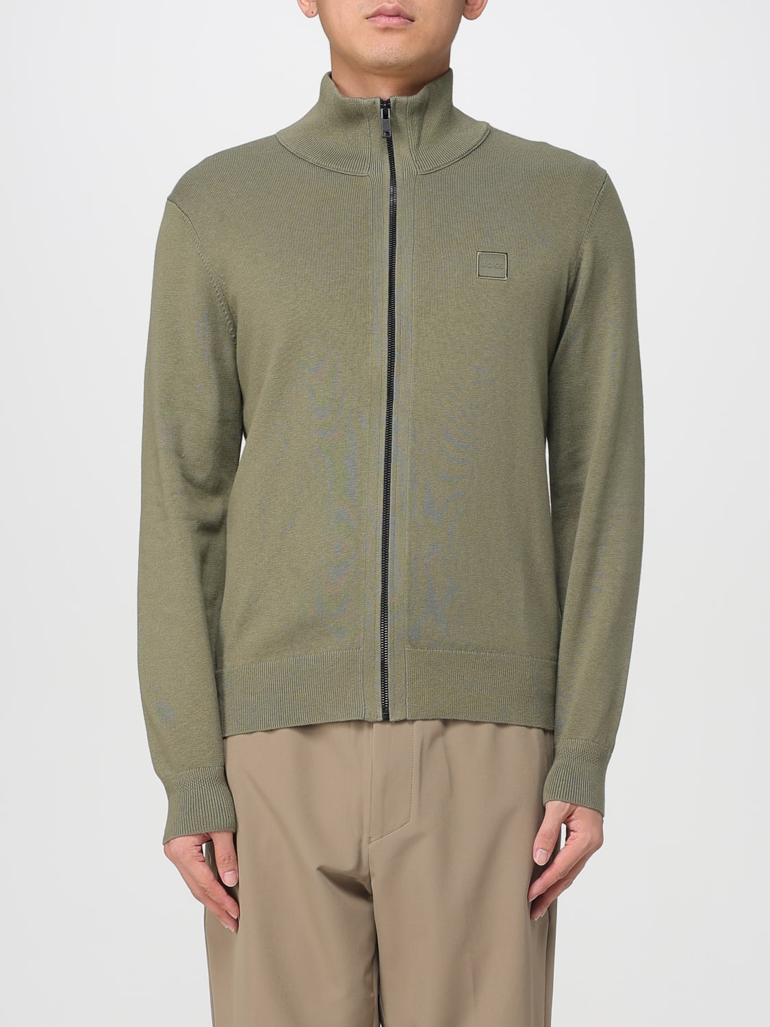 BOSS SWEATER: Cardigan men Boss, Green - Img 1