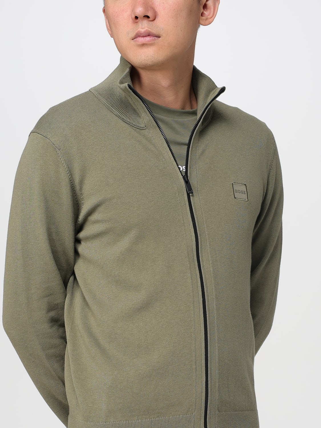 BOSS SWEATER: Cardigan men Boss, Green - Img 4