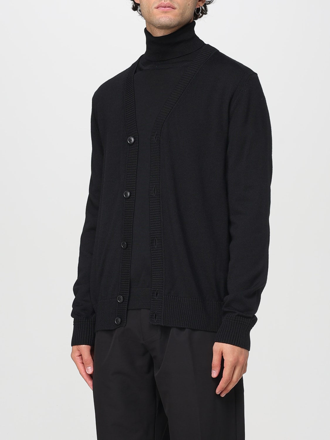 BOSS PULLOVER: Strickjacke herren Boss, Schwarz - Img 3