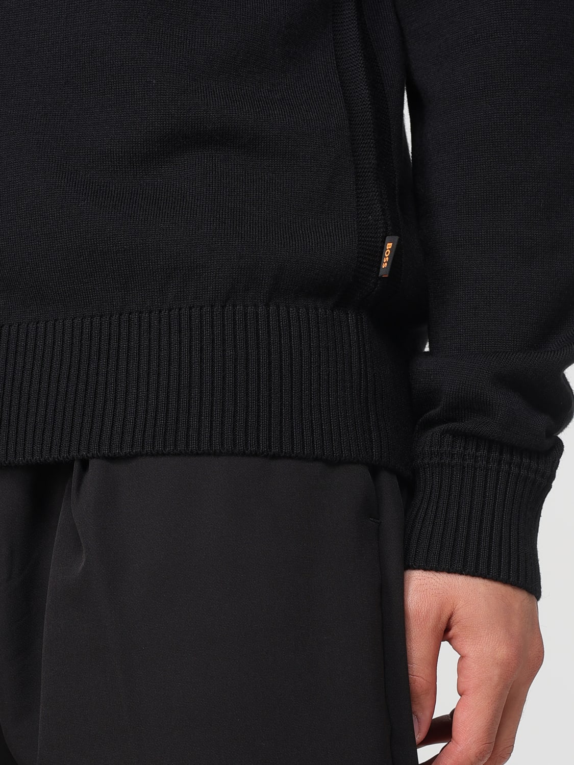 BOSS PULLOVER: Strickjacke herren Boss, Schwarz - Img 4