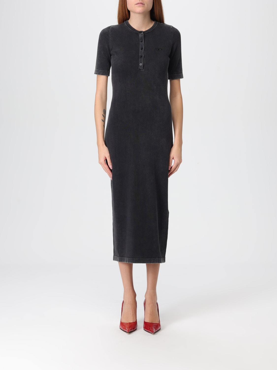 DIESEL DRESS: Sweatshirt woman Diesel, Black - Img 1