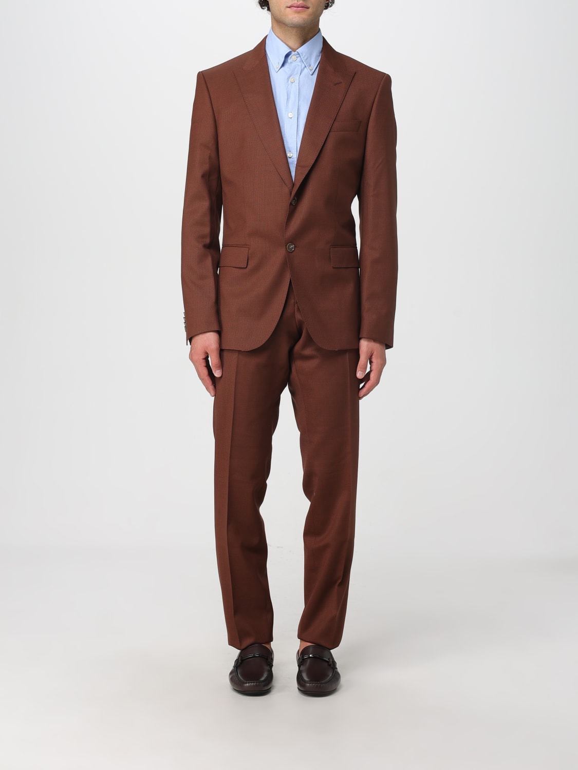 BOSS 西服套装: 西服套装 男士 Boss, 棕色 - Img 1