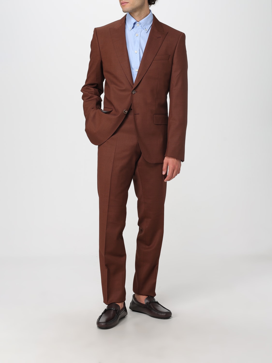 BOSS 西服套装: 西服套装 男士 Boss, 棕色 - Img 2
