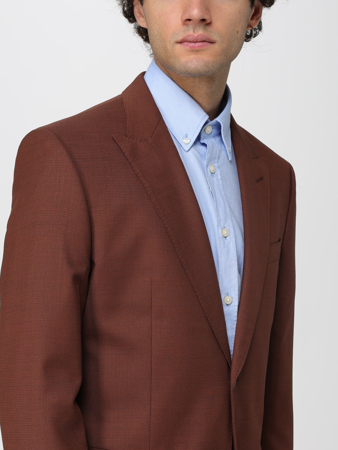 BOSS 西服套装: 西服套装 男士 Boss, 棕色 - Img 5