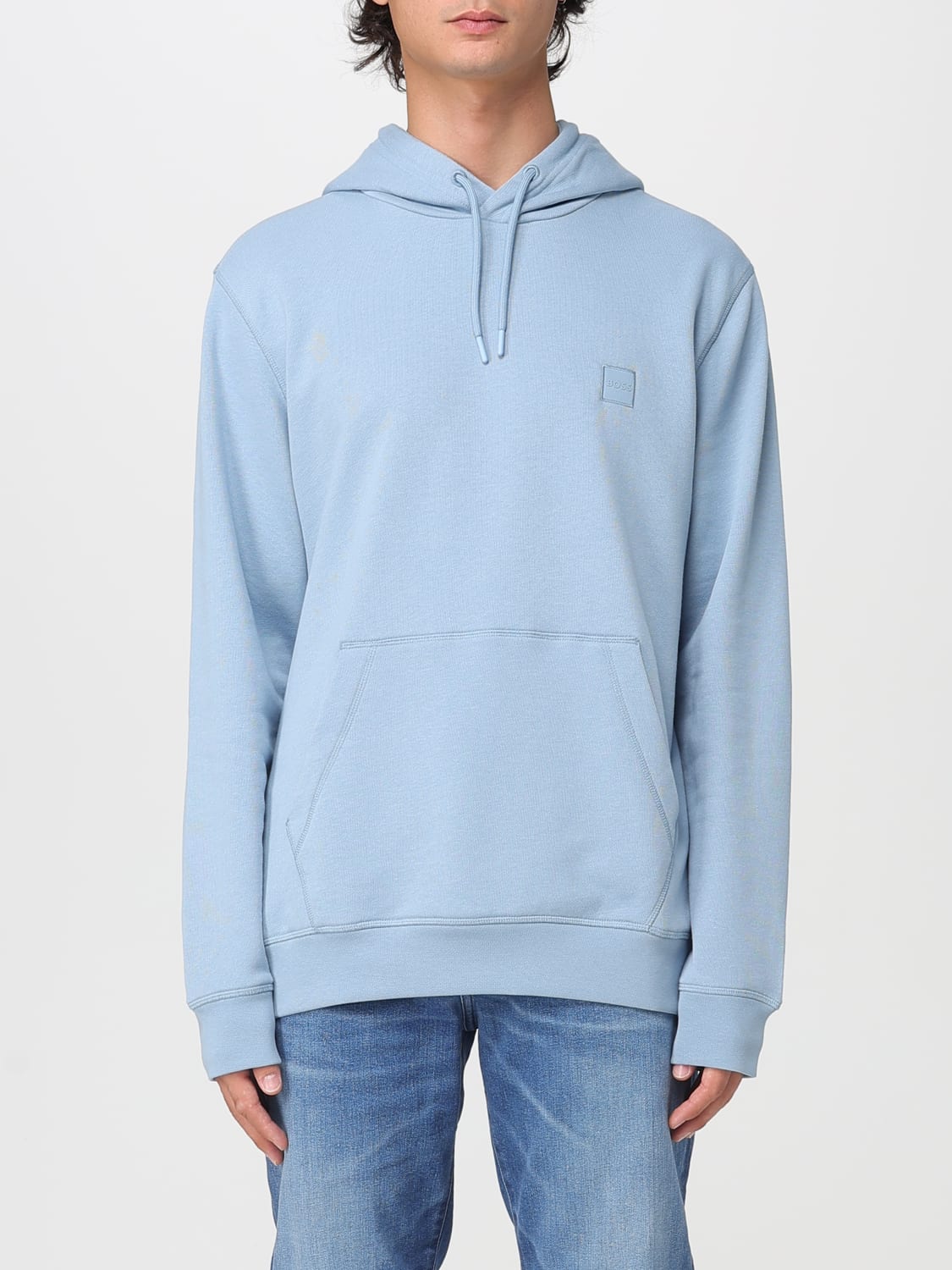 BOSS SUDADERA: Sudadera hombre Boss, Azul Claro - Img 1