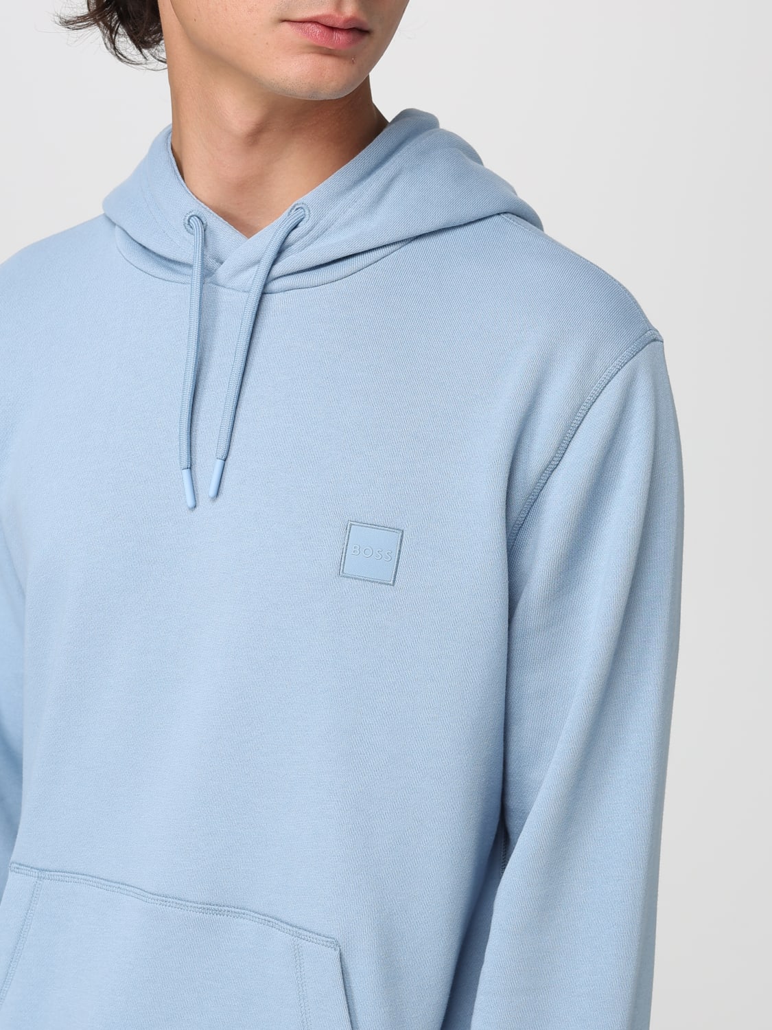 BOSS SUDADERA: Sudadera hombre Boss, Azul Claro - Img 3
