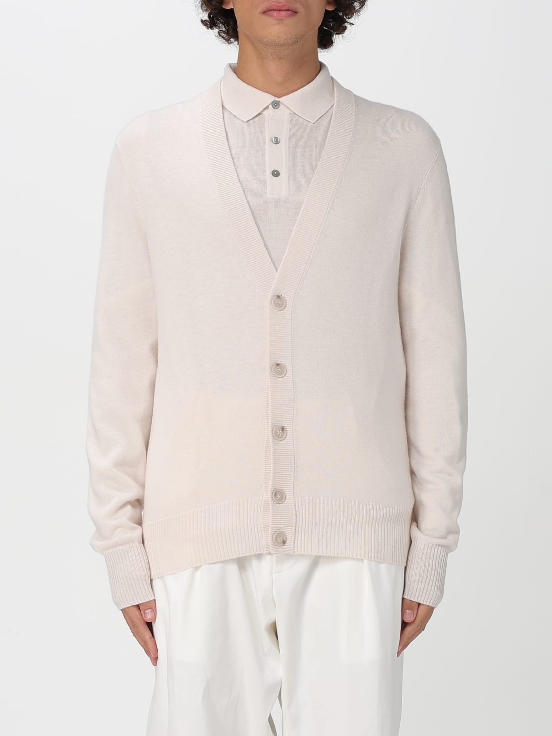 BOSS SWEATER: Cardigan men Boss, Beige - Img 1