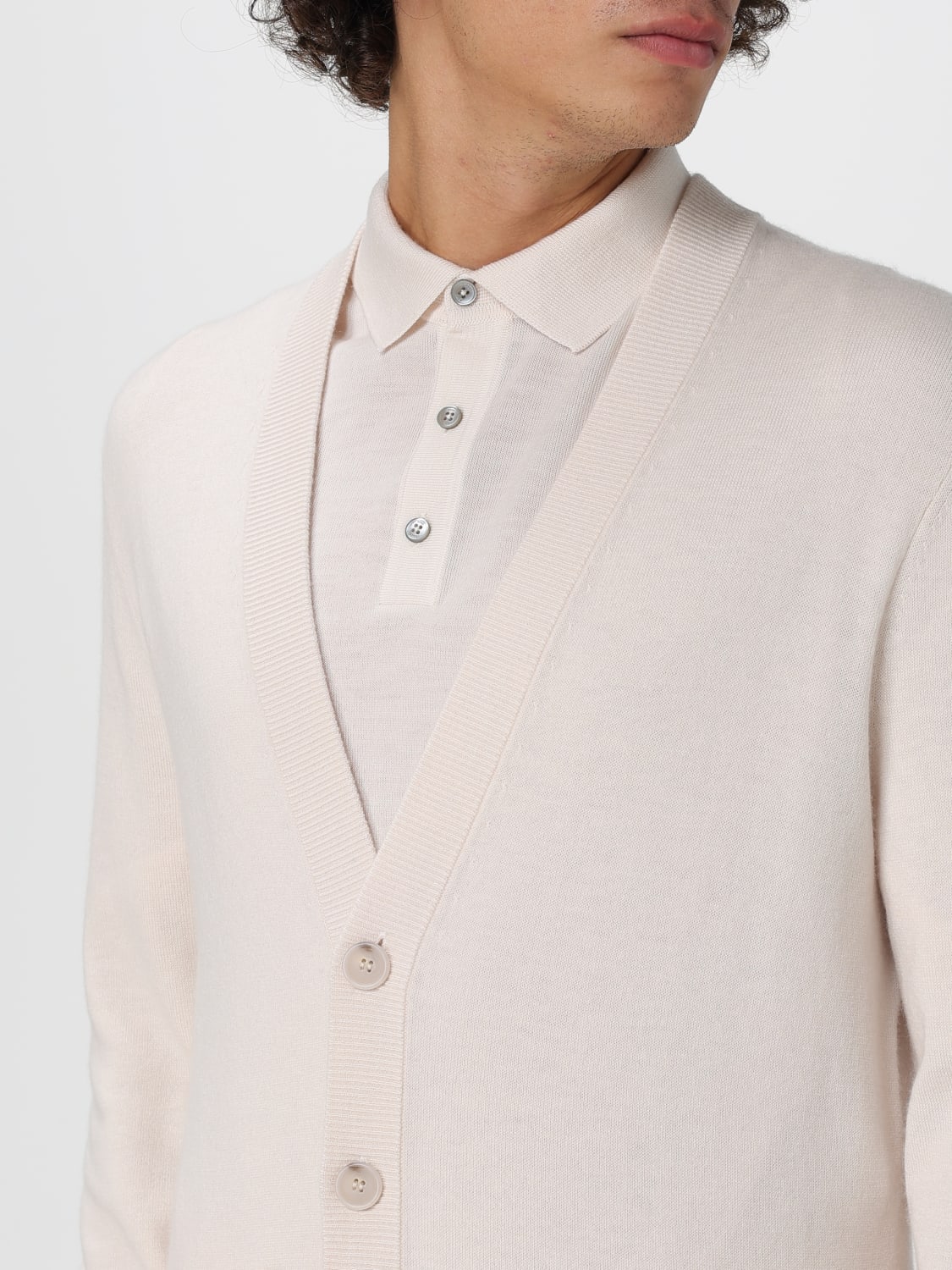 BOSS SWEATER: Cardigan men Boss, Beige - Img 4