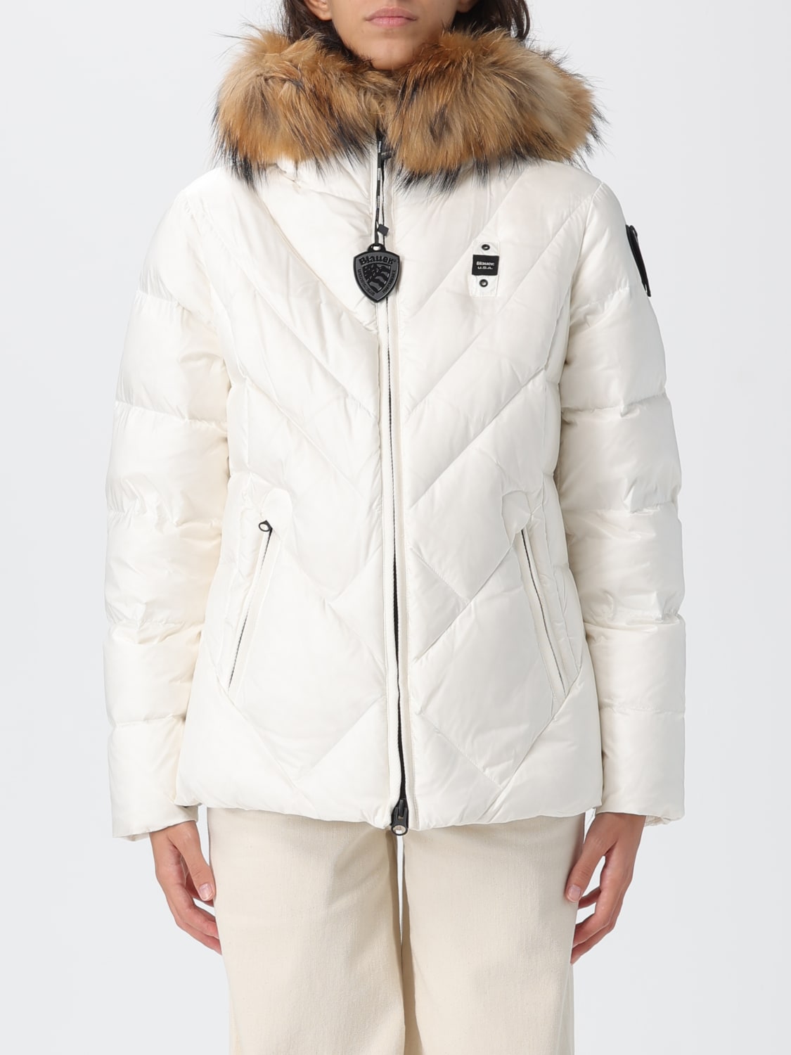 BLAUER JACKET: Jacket woman Blauer, White - Img 1