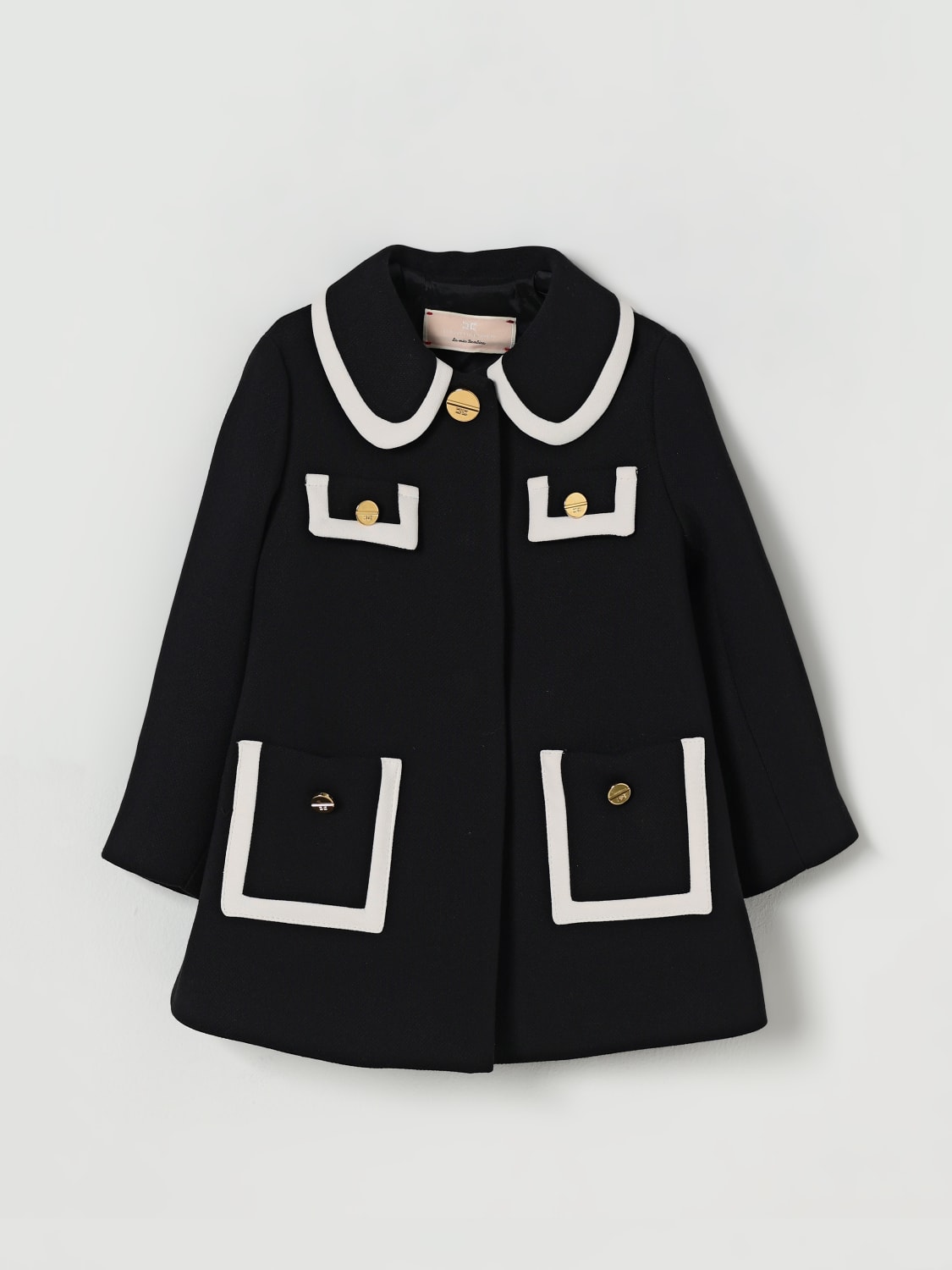 ELISABETTA FRANCHI LA MIA BAMBINA COAT: Coats kids Elisabetta Franchi La Mia Bambina, Black - Img 1