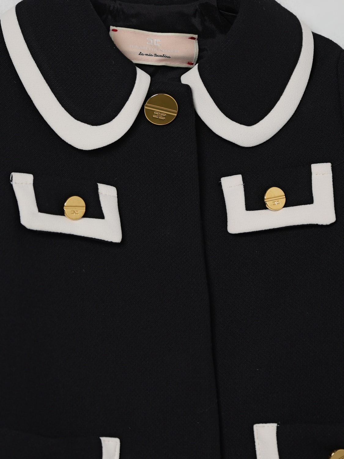 ELISABETTA FRANCHI LA MIA BAMBINA COAT: Coats kids Elisabetta Franchi La Mia Bambina, Black - Img 3