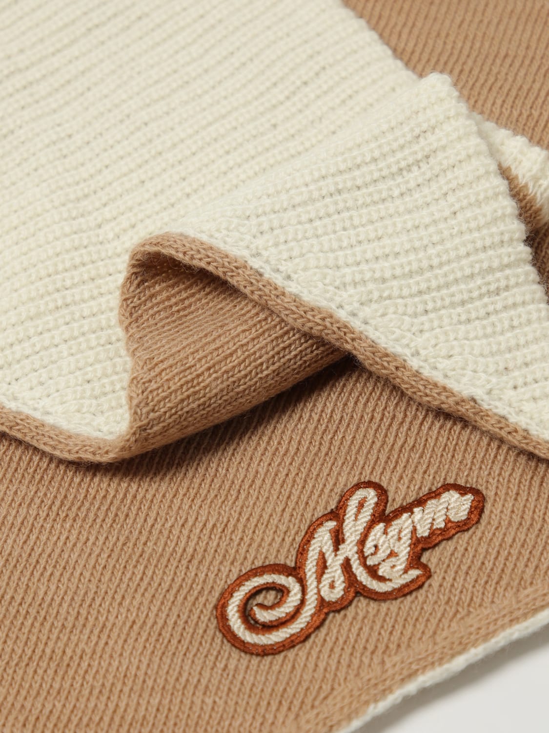 MSGM KIDS SCIARPA: Sciarpa MSGM Kids in misto lana bicolor, Marrone - Img 3