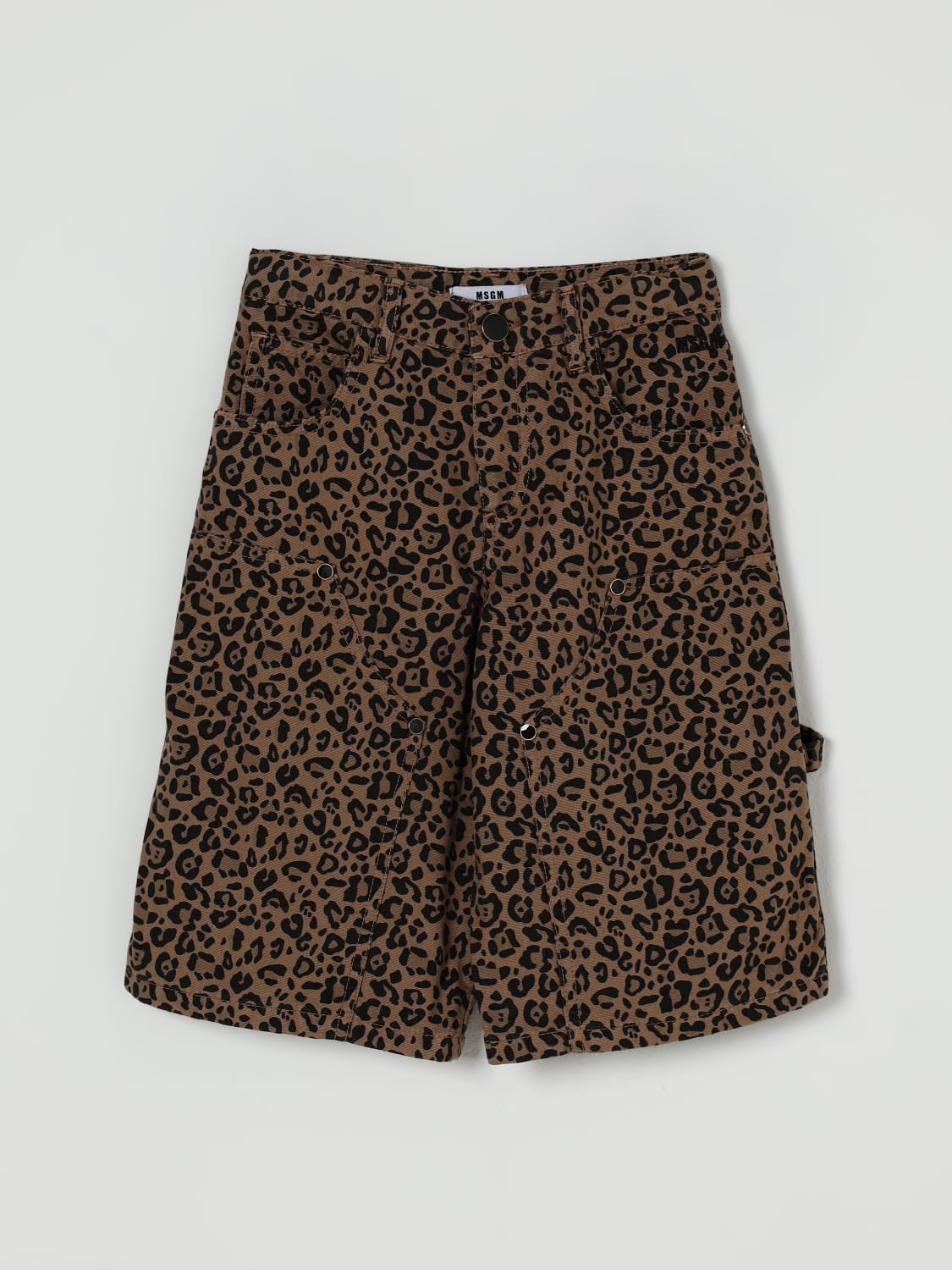 MSGM KIDS SHORTS: Short kids MSGM Kids, Brown - Img 1