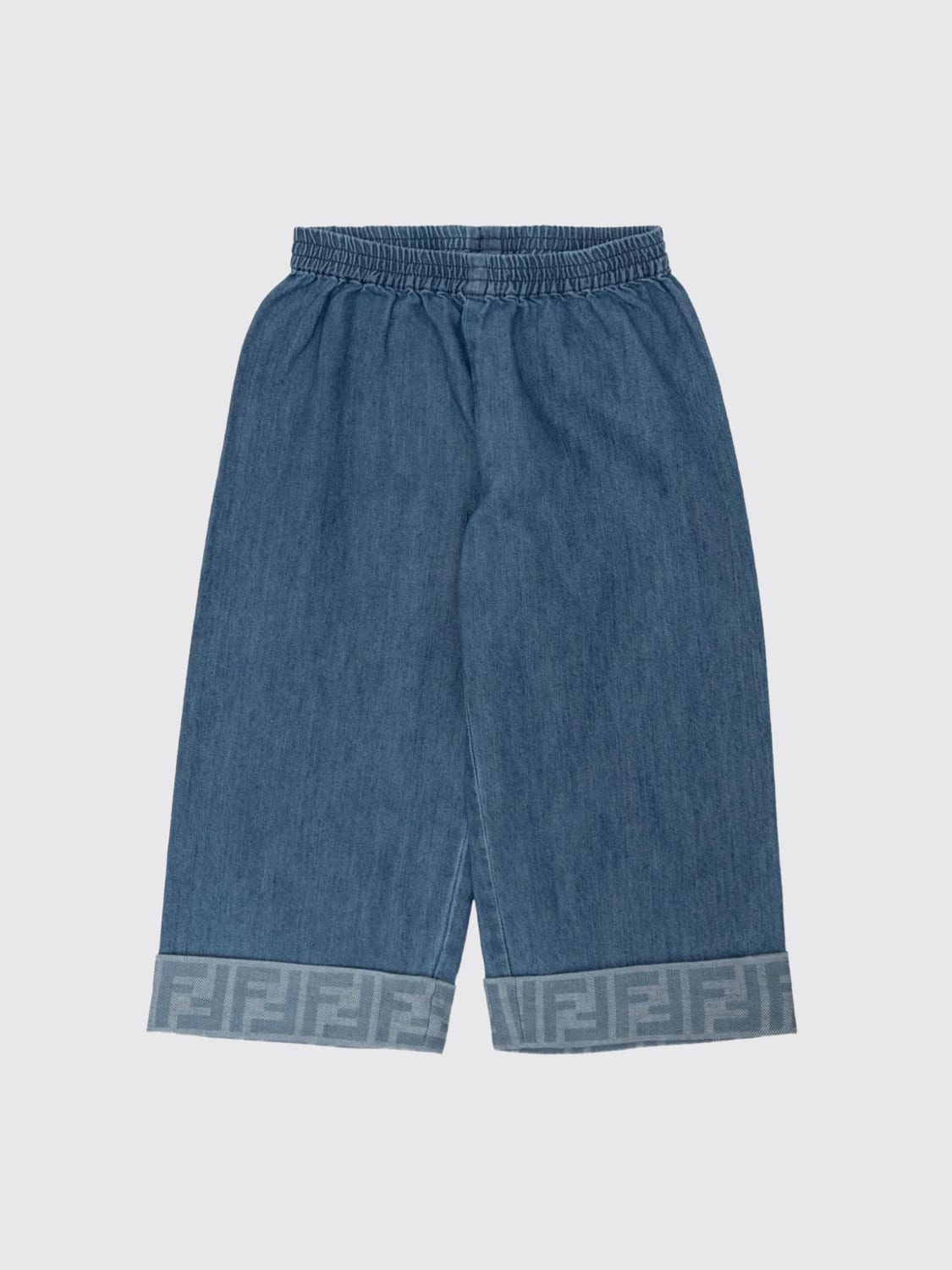 FENDI JEANS: Pants kids Fendi, Blue - Img 2