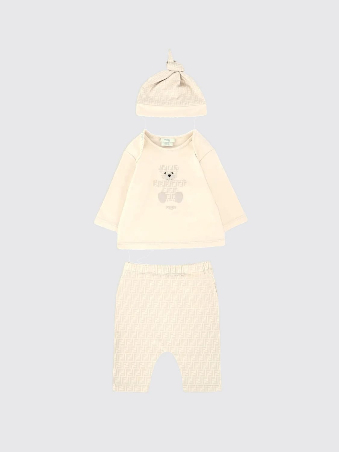 FENDI JUMPSUIT: Jumpsuit kids Fendi, Brown - Img 1