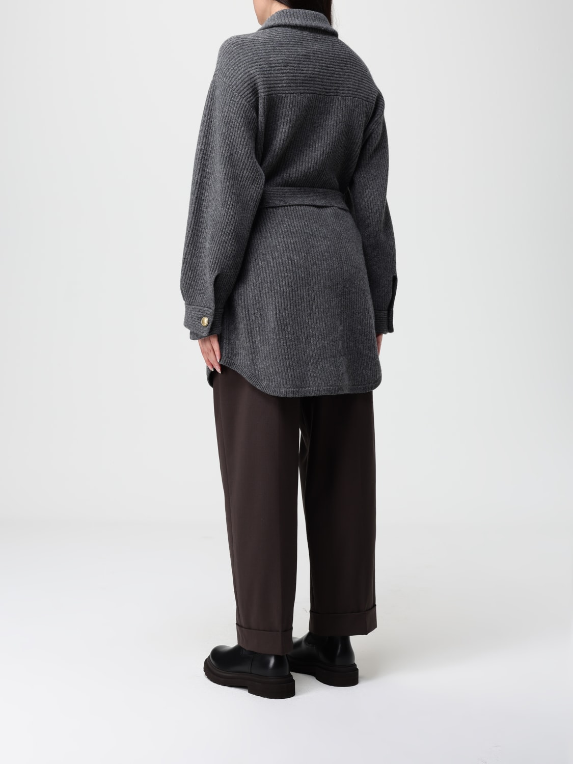 BRUNELLO CUCINELLI PULL: Cardigan femme Brunello Cucinelli, Gris - Img 3