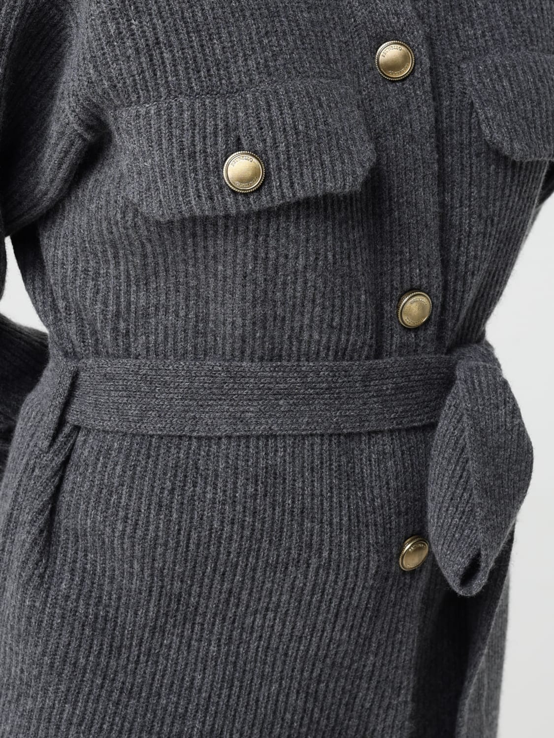 BRUNELLO CUCINELLI PULL: Cardigan femme Brunello Cucinelli, Gris - Img 5