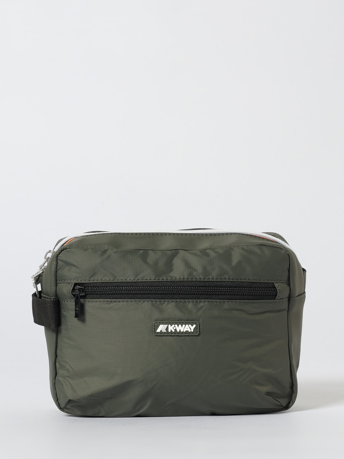 K-WAY ACCESSORI BEAUTY: Beauty Case in nylon con logo K-way, Militare - Img 1