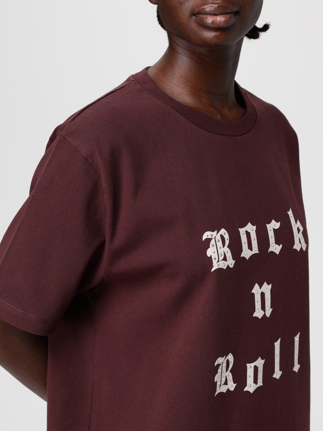 ZADIG & VOLTAIRE T-SHIRTS: T-shirt in cotone con slogan Zadig & Voltaire, Bordeaux - Img 3