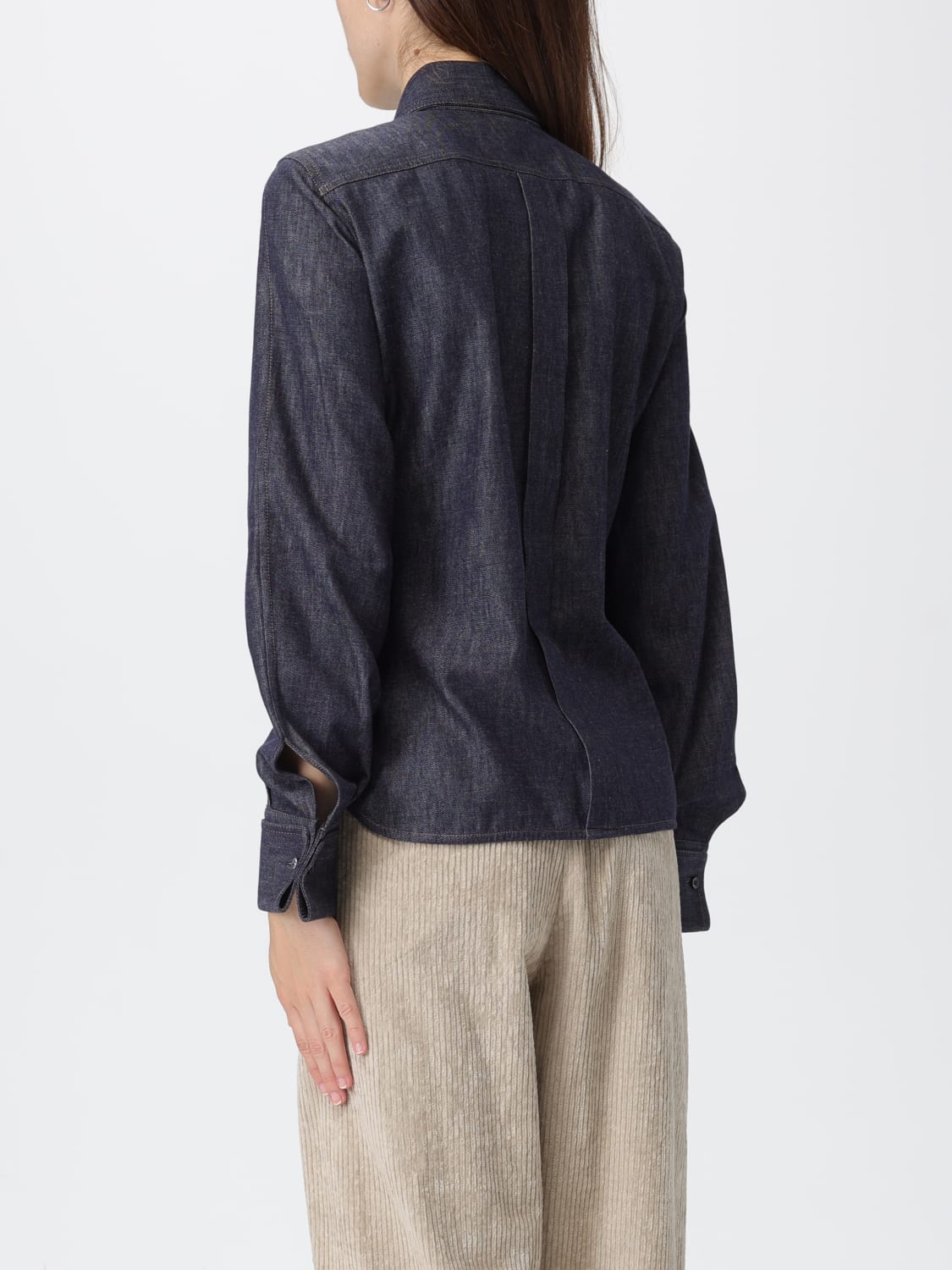 BRUNELLO CUCINELLI CHEMISE: Top femme Brunello Cucinelli, Bleu - Img 3