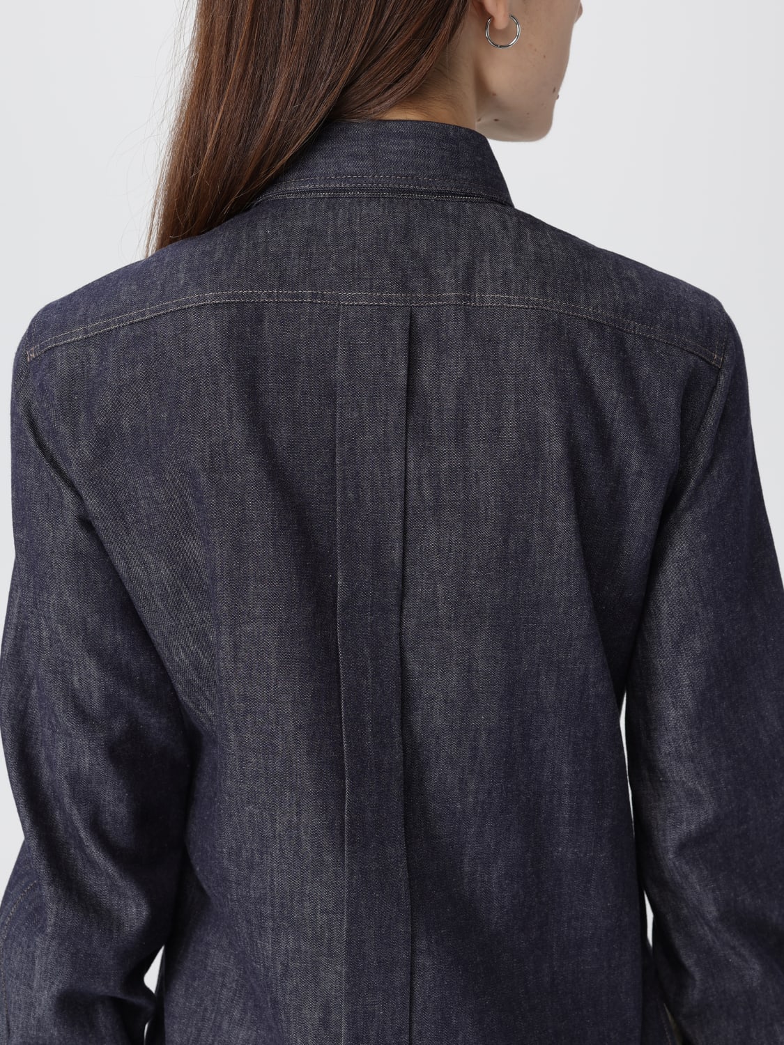 BRUNELLO CUCINELLI CHEMISE: Top femme Brunello Cucinelli, Bleu - Img 5