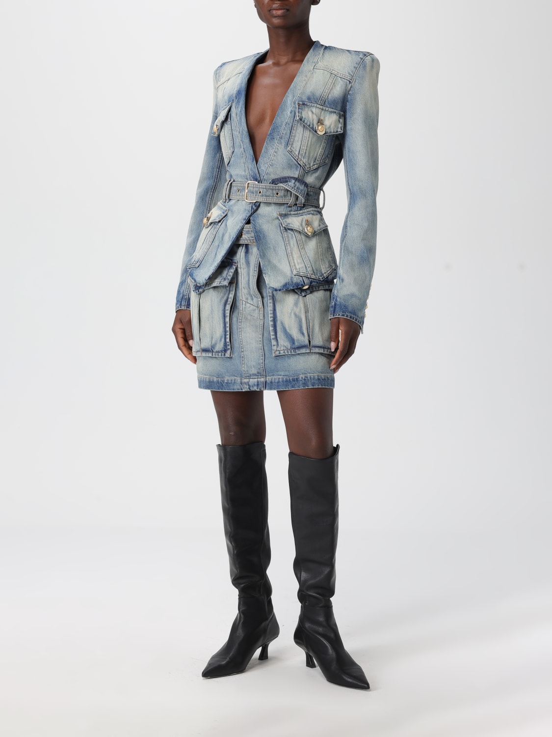 BALMAIN JACKET: Jacket woman Balmain, Blue - Img 2