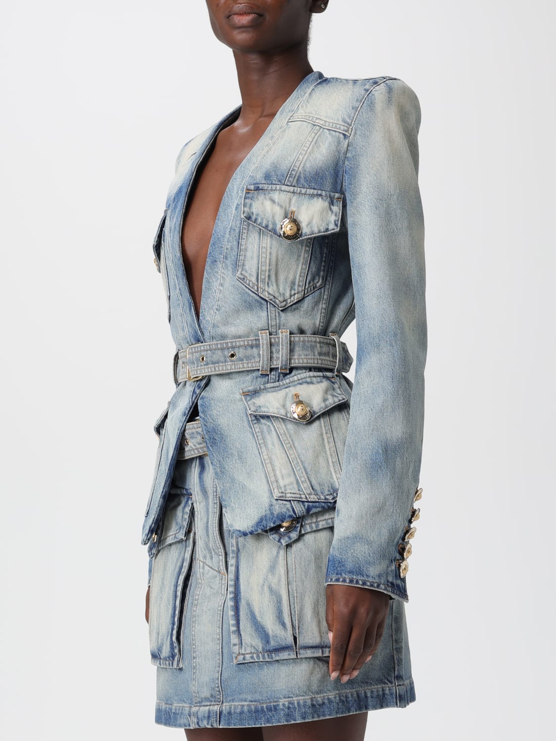 BALMAIN JACKET: Jacket woman Balmain, Blue - Img 4