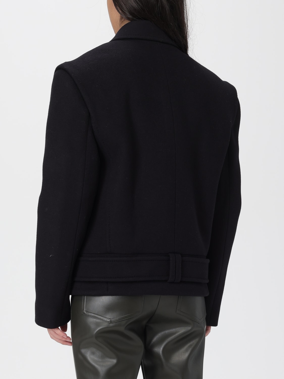 BALMAIN COAT: Trench coat woman Balmain, Black - Img 3