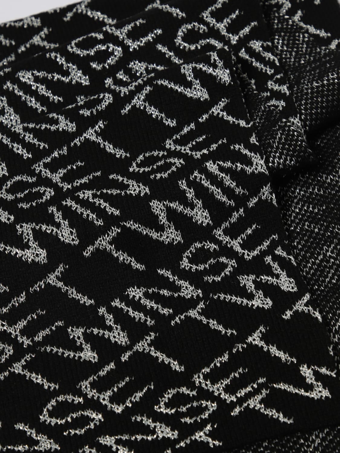 TWINSET SCIARPA: Sciarpa Twinset in misto lana con logo all over , Nero - Img 3