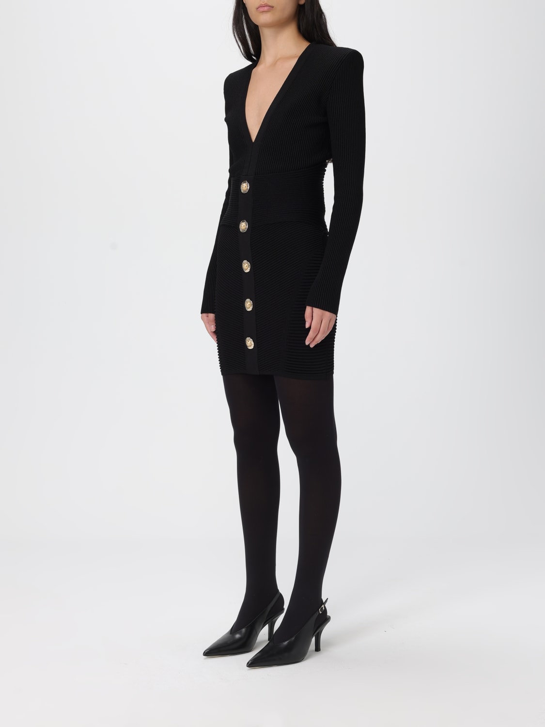 BALMAIN DRESS: Dress woman Balmain, Black - Img 4