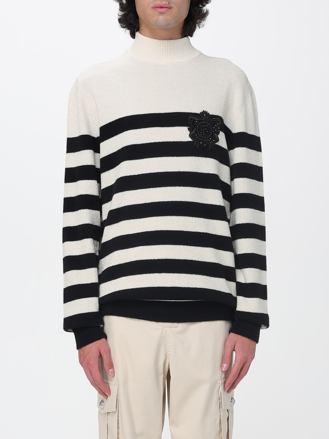 BALMAIN SWEATER: Cardigan men Balmain, White - Img 1
