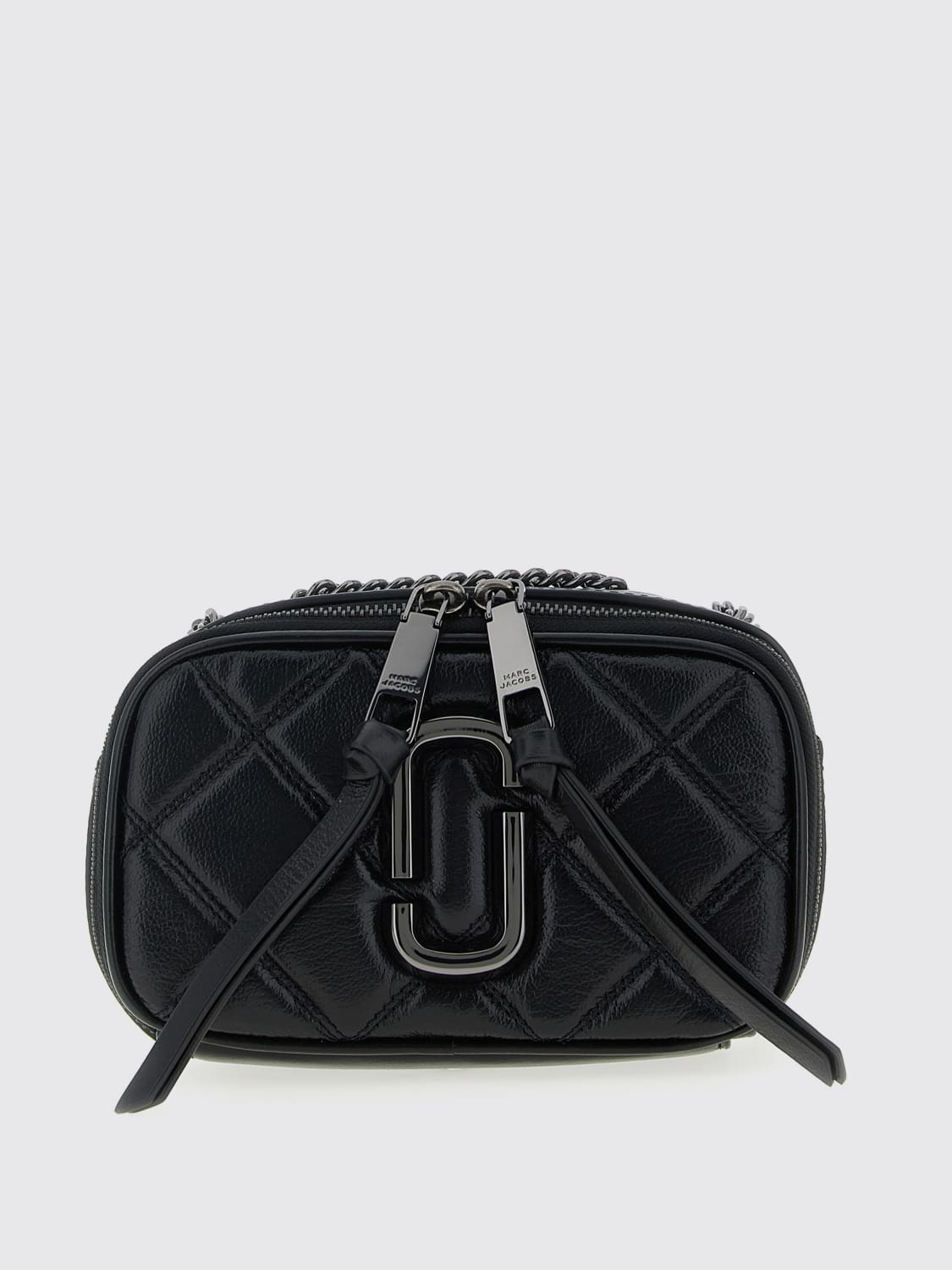 MARC JACOBS BORSA MINI: Borsa The Quilted Marc Jacobs in pelle matelassè , Nero - Img 1