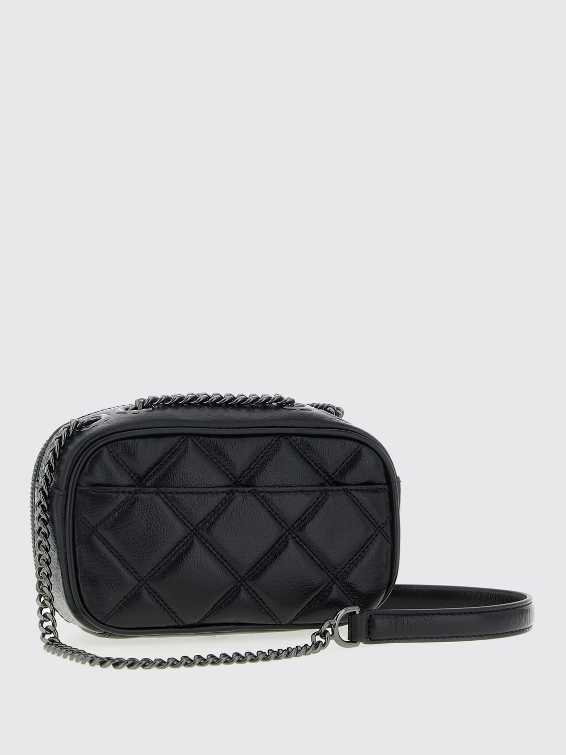 MARC JACOBS BORSA MINI: Borsa The Quilted Marc Jacobs in pelle matelassè , Nero - Img 2