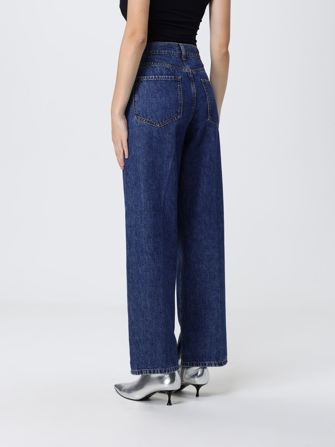 PINKO JEANS: Jeans palazzo Pinko in denim di cotone , Denim - Img 2
