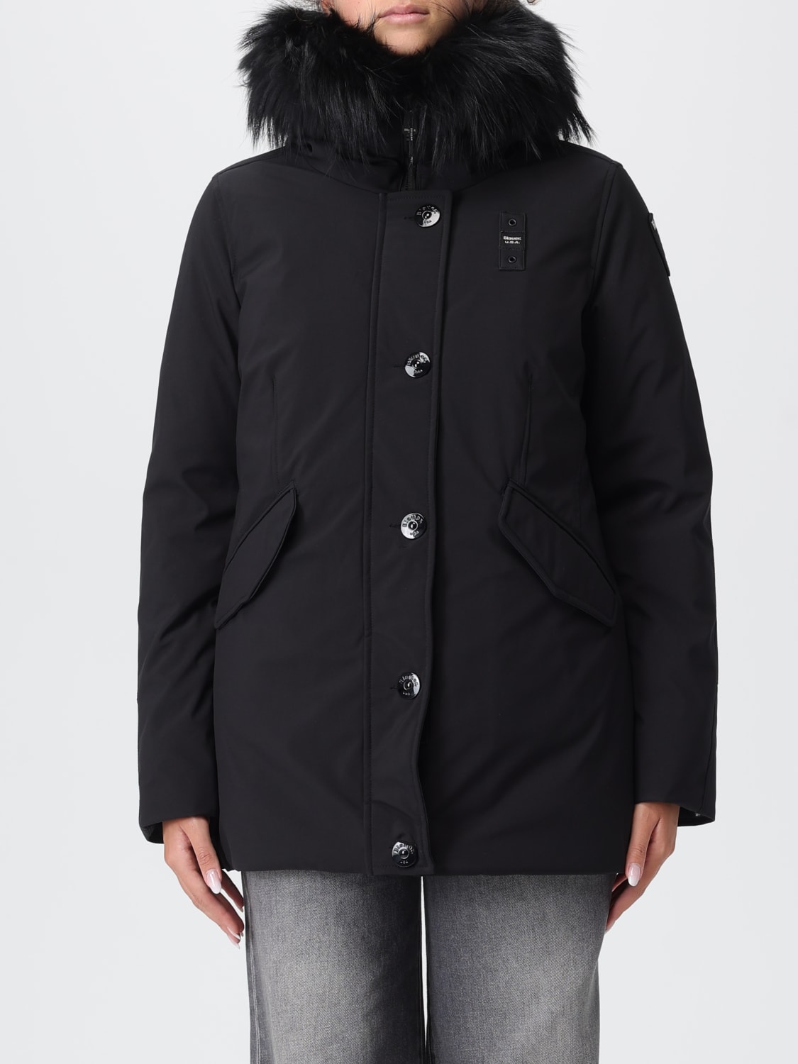 BLAUER COAT: Jacket woman Blauer, Black - Img 1