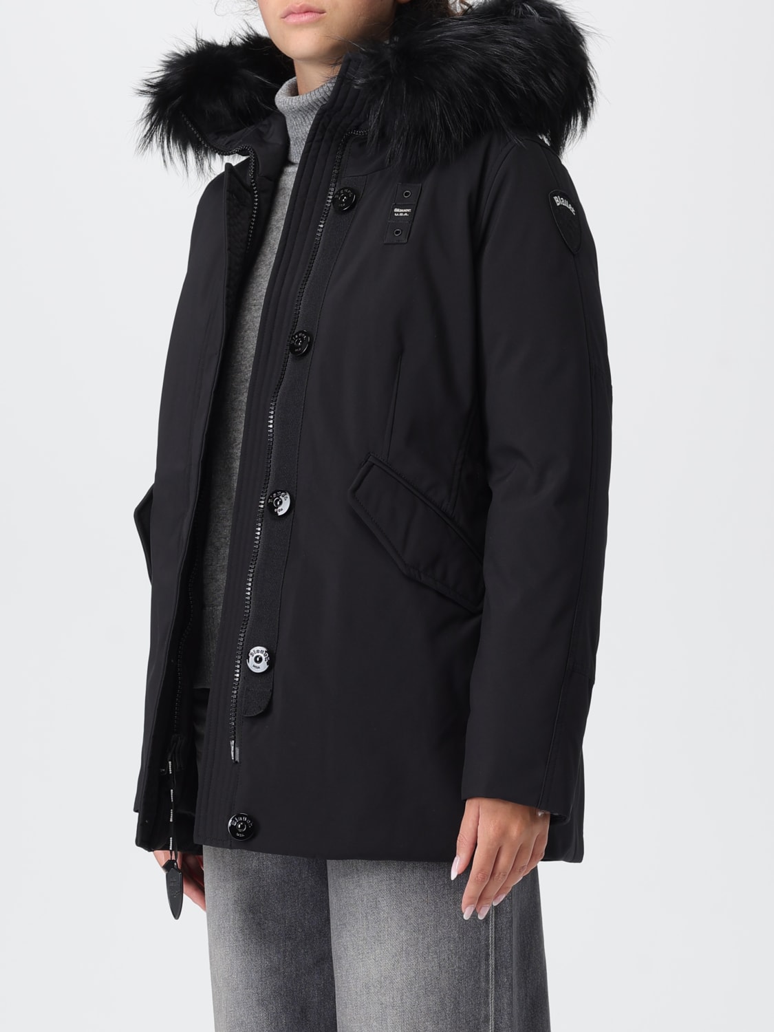 BLAUER COAT: Jacket woman Blauer, Black - Img 3