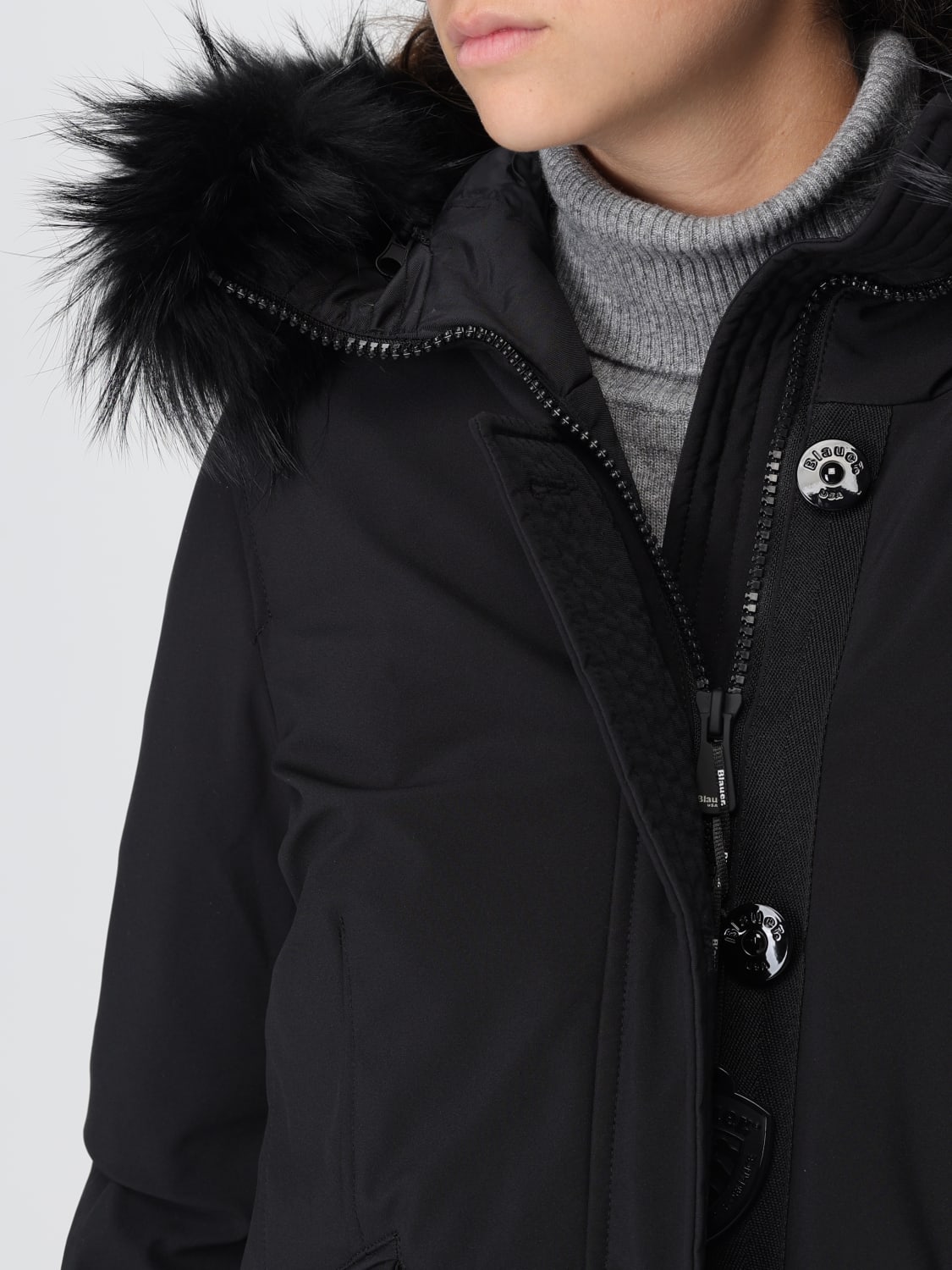 BLAUER COAT: Jacket woman Blauer, Black - Img 4